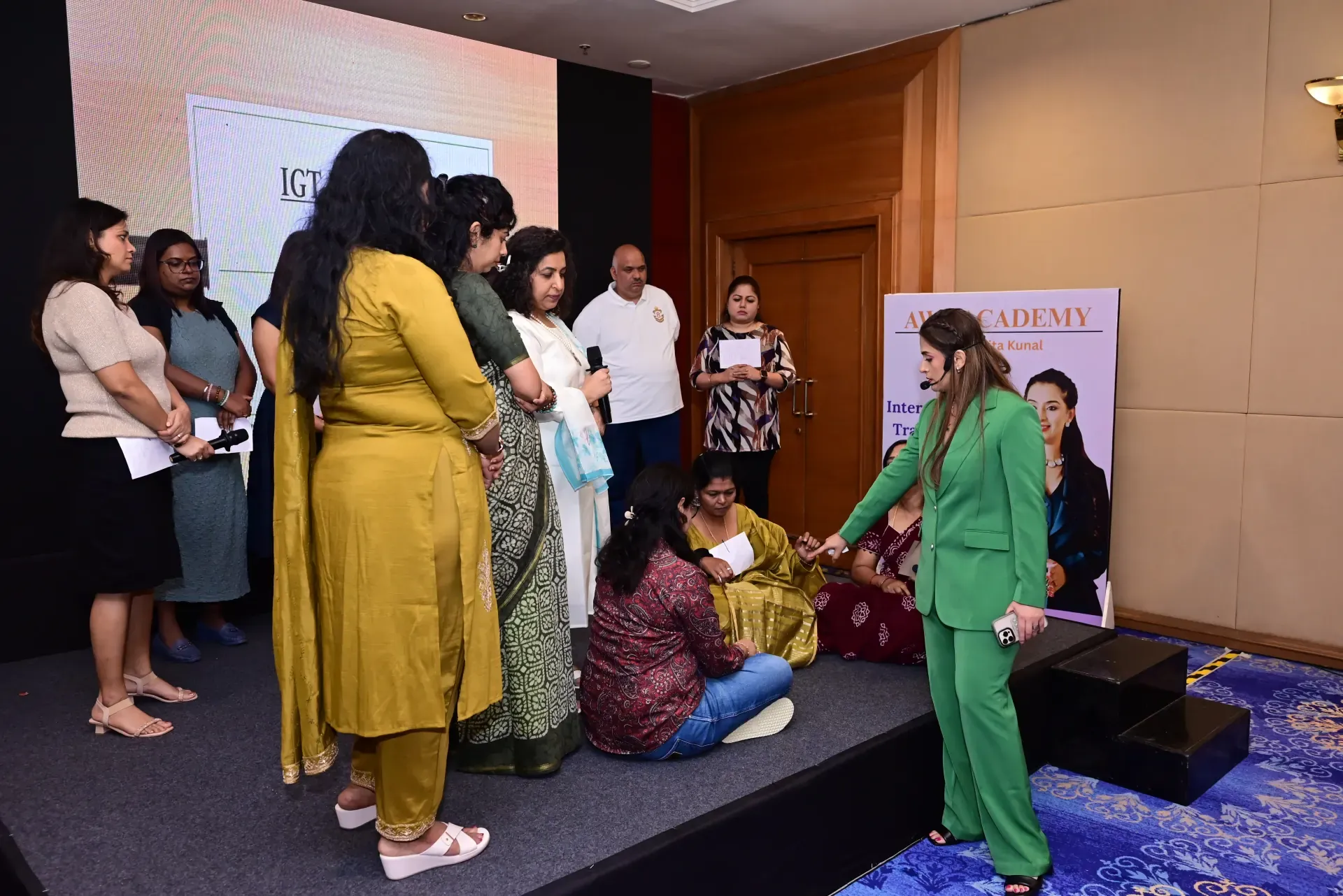Group circle during a spiritual retreat session